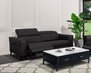 VIG Furniture Divani Casa Nella - Modern Black Leather Loveseat w/ Electric Recliners VGKNE9193-BLK-3S