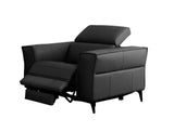VIG Furniture Divani Casa Nella - Modern Black Leather Armchair w/ Electric Recliner VGKNE9193-BLK-CH