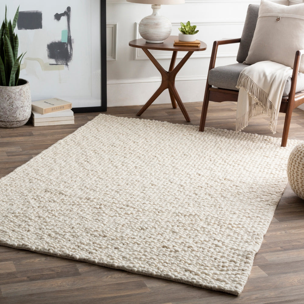 Neravan NER-1003 Modern Wool Rug NER1003-810 Cream 100% Wool 8' x 10'