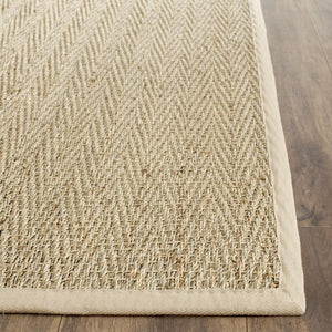 Natural Fiber Nf115  Power Loomed Seagrass Rug Natural / Beige