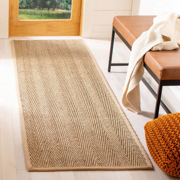 Natural Fiber Nf115  Power Loomed Seagrass Rug Natural / Beige
