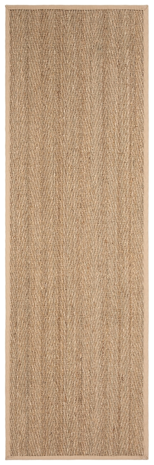Natural Fiber Nf115  Power Loomed Seagrass Rug Natural / Beige