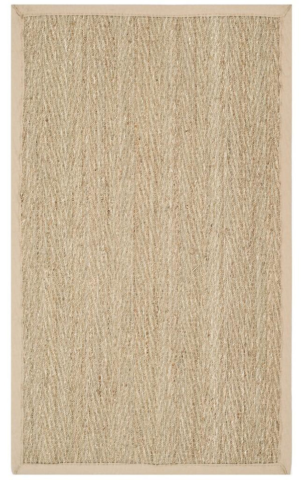 Natural Fiber Nf115  Power Loomed Seagrass Rug Natural / Beige