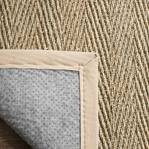 Natural Fiber Nf115  Power Loomed Seagrass Rug Natural / Beige