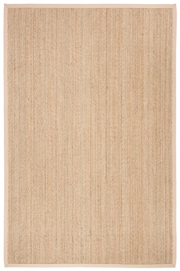 Natural Fiber Nf115  Power Loomed Seagrass Rug Natural / Beige