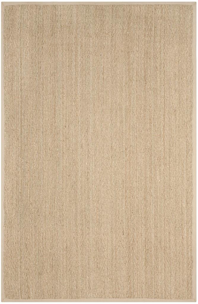 Natural Fiber Nf115  Power Loomed Seagrass Rug Natural / Beige