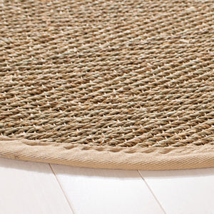 Natural Fiber Nf115  Power Loomed Seagrass Rug Natural / Beige