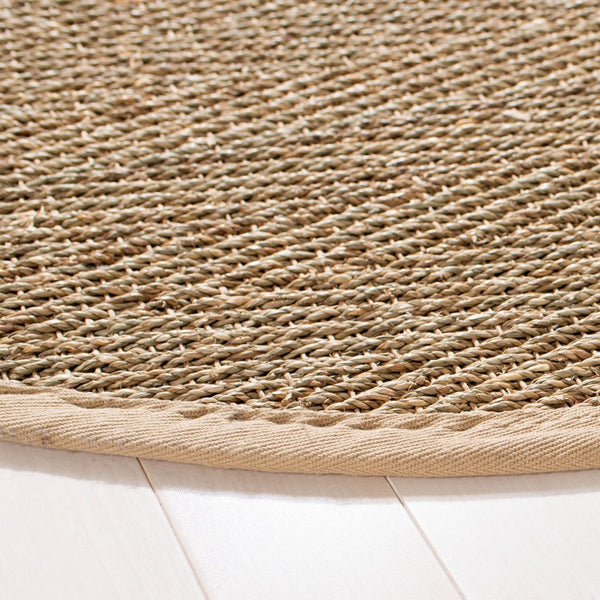Natural Fiber Nf115  Power Loomed Seagrass Rug Natural / Beige