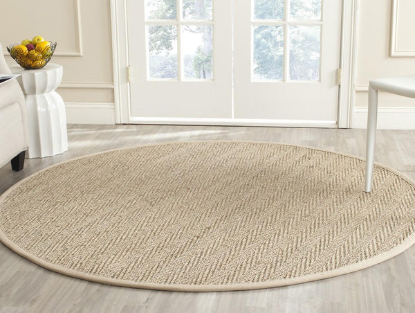 Natural Fiber Nf115  Power Loomed Seagrass Rug Natural / Beige