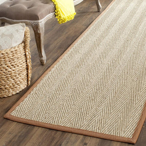 Natural Fiber Nf115  Power Loomed Seagrass Rug Natural / Brown