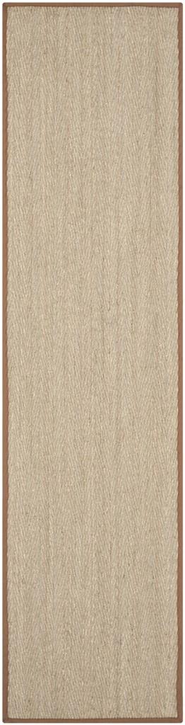 Natural Fiber Nf115  Power Loomed Seagrass Rug Natural / Brown