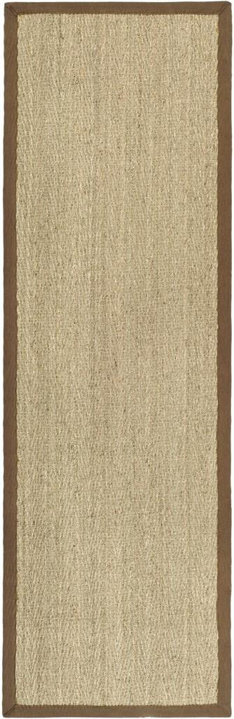 Natural Fiber Nf115  Power Loomed Seagrass Rug Natural / Brown