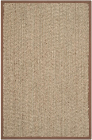 Natural Fiber Nf115  Power Loomed Seagrass Rug Natural / Brown