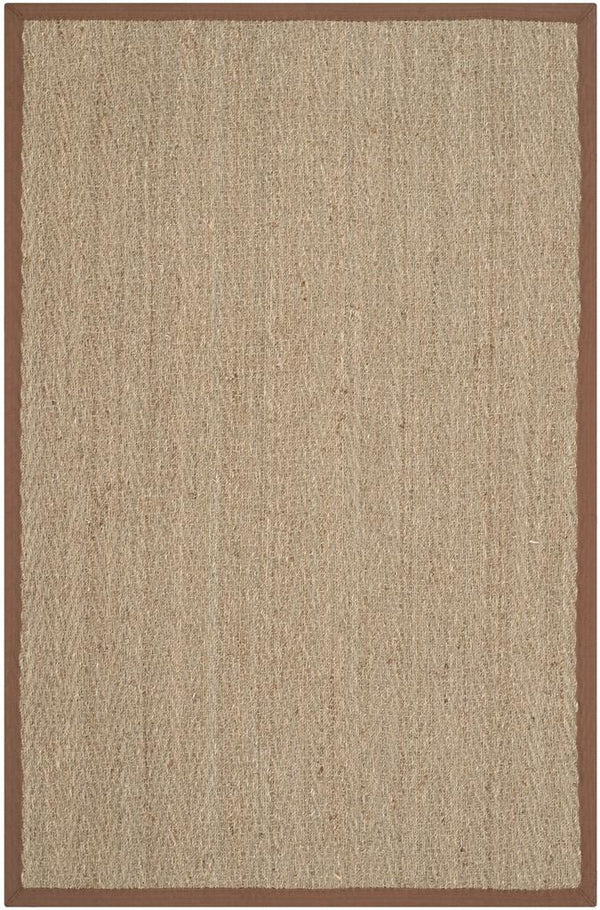 Natural Fiber Nf115  Power Loomed Seagrass Rug Natural / Brown