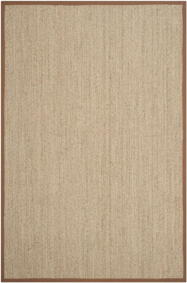 Natural Fiber Nf115  Power Loomed Seagrass Rug Natural / Brown
