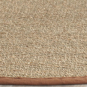 Natural Fiber Nf115  Power Loomed Seagrass Rug Natural / Brown