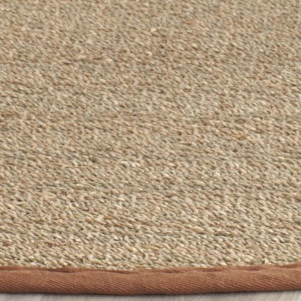 Natural Fiber Nf115  Power Loomed Seagrass Rug Natural / Brown