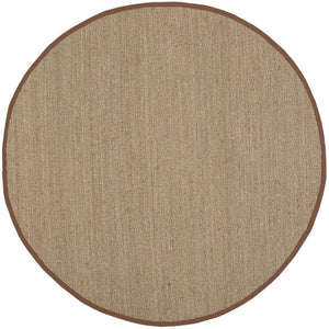 Natural Fiber Nf115  Power Loomed Seagrass Rug Natural / Brown