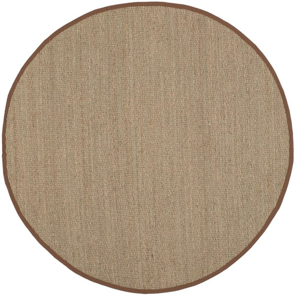 Natural Fiber Nf115  Power Loomed Seagrass Rug Natural / Brown