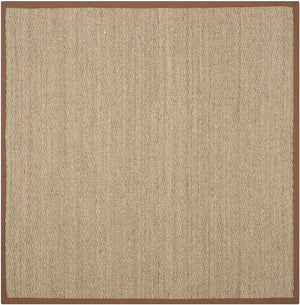 Natural Fiber Nf115  Power Loomed Seagrass Rug Natural / Brown