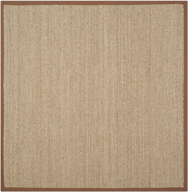 Natural Fiber Nf115  Power Loomed Seagrass Rug Natural / Brown