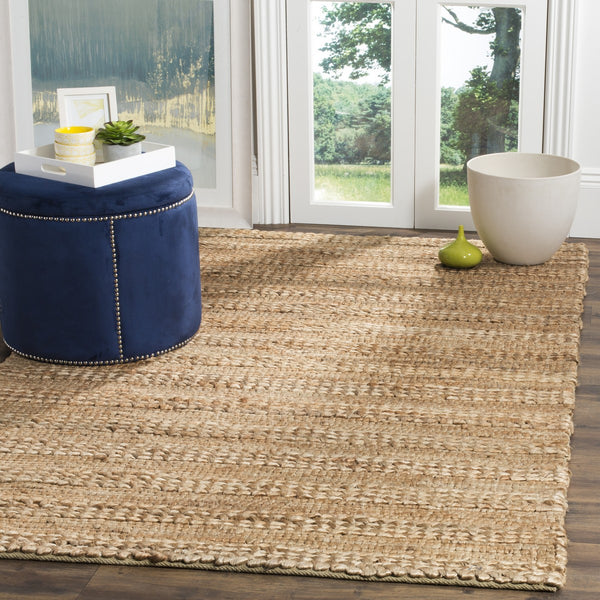 Safavieh Natural Fiber 212 Hand Woven 90% Jute and 10% Cotton Rug NF212A-8SQ