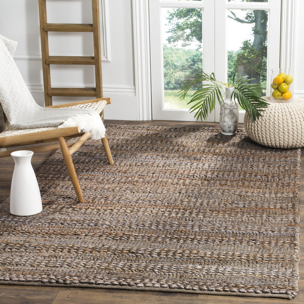 Safavieh Natural Fiber 212 Hand Woven 90% Jute and 10% Cotton Rug NF212B-8SQ
