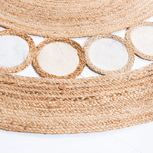 Safavieh Natural Fiber 370 Hand Woven 70% Jute and 30% Leather Contemporary Rug NF370F-4R