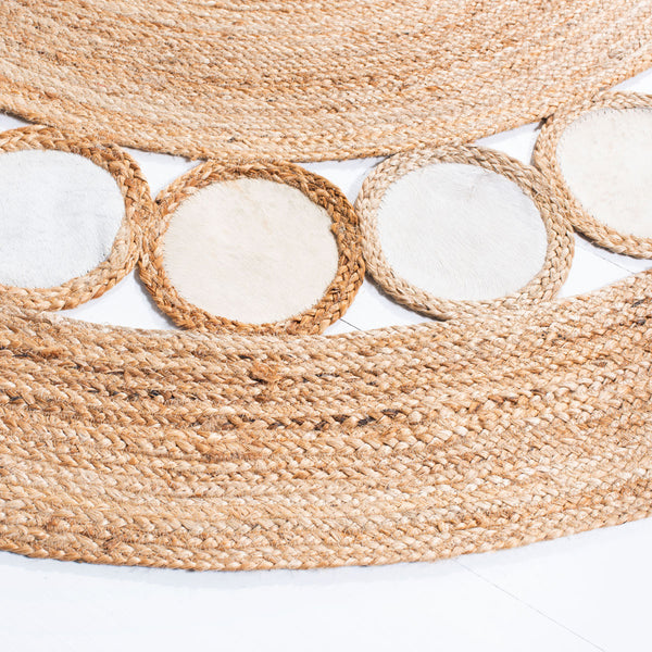 Safavieh Natural Fiber 370 Hand Woven 70% Jute and 30% Leather Contemporary Rug NF370F-4R