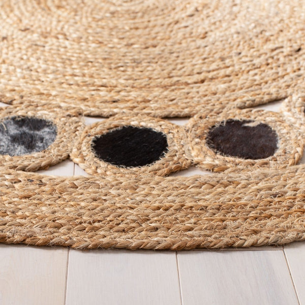 Safavieh Natural Fiber 370 Hand Woven 70% Jute and 30% Leather Contemporary Rug NF370G-4R