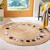 Safavieh Natural Fiber 370 Hand Woven 70% Jute and 30% Leather Contemporary Rug NF370G-4R