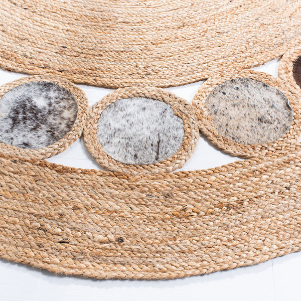 Safavieh Natural Fiber 370 Hand Woven 70% Jute and 30% Leather Contemporary Rug NF370G-4R