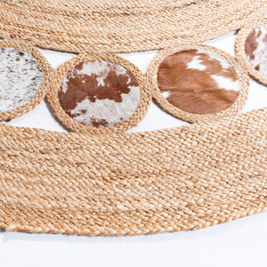 Safavieh Natural Fiber 370 Hand Woven 70% Jute and 30% Leather Contemporary Rug NF370T-4R