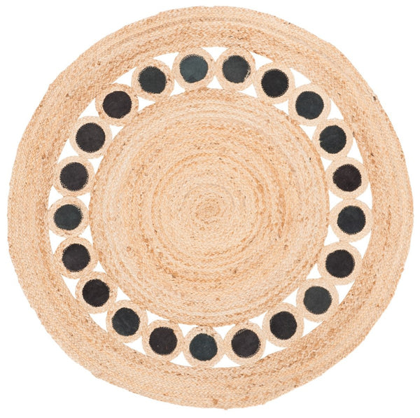 Safavieh Natural Fiber 370 Hand Woven 70% Jute and 30% Leather Contemporary Rug NF370Z-4R