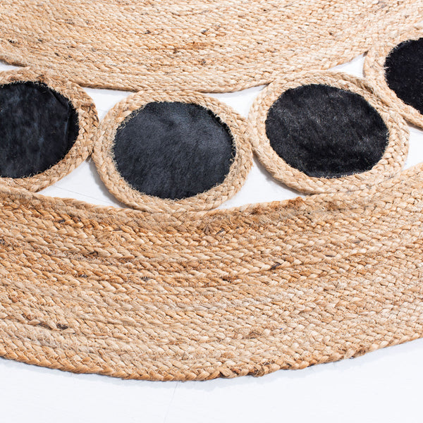 Safavieh Natural Fiber 370 Hand Woven 70% Jute and 30% Leather Contemporary Rug NF370Z-4R