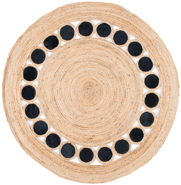 Safavieh Natural Fiber 370 Hand Woven 70% Jute and 30% Leather Contemporary Rug NF370Z-4R