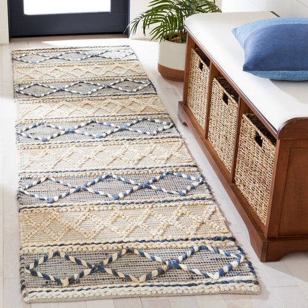 Safavieh Natural Fiber 375 Flat Weave 80% Jute and 20% Cotton Bohemian Rug NF375A-8