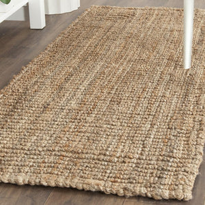 Natural Fiber N447  Hand Woven 100% Jute Pile Rug Natural