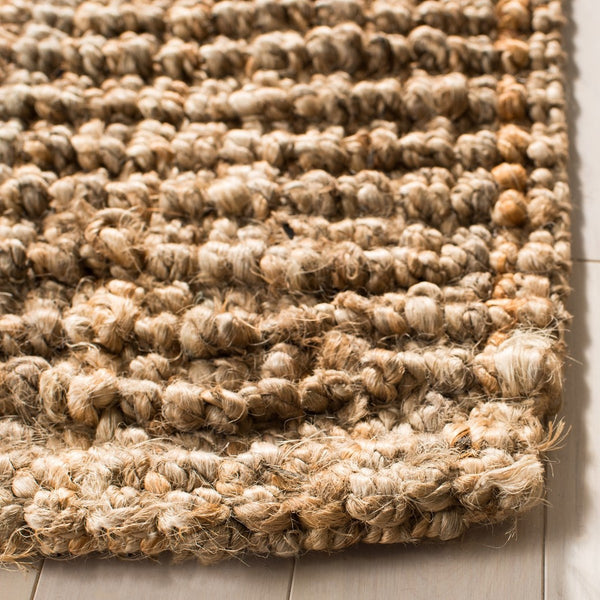 Natural Fiber N447  Hand Woven 100% Jute Pile Rug Natural