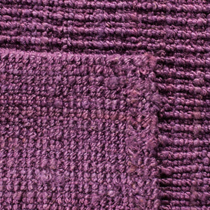 Natural Fiber N447  Hand Woven 100% Jute Pile Rug Purple