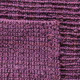 Natural Fiber N447  Hand Woven 100% Jute Pile Rug Purple