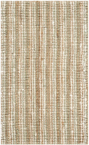 Natural Fiber N447  Hand Woven 100% Jute Pile Rug Sage / Natural
