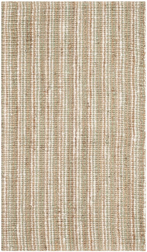 Natural Fiber N447  Hand Woven 100% Jute Pile Rug Sage / Natural