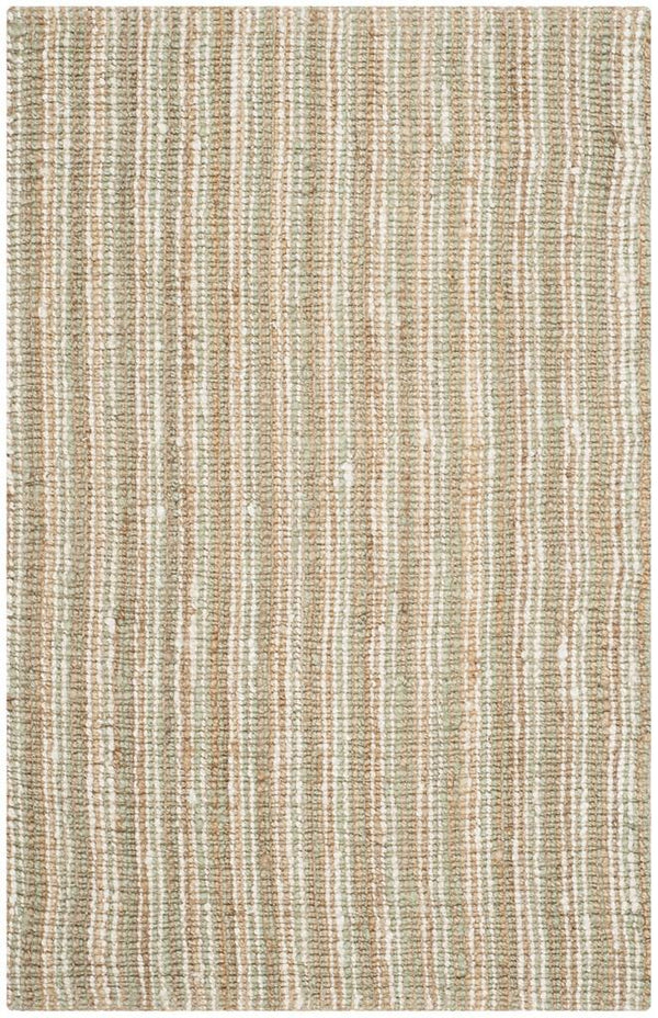Natural Fiber N447  Hand Woven 100% Jute Pile Rug Sage / Natural