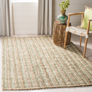 Natural Fiber N447  Hand Woven 100% Jute Pile Rug Sage / Natural