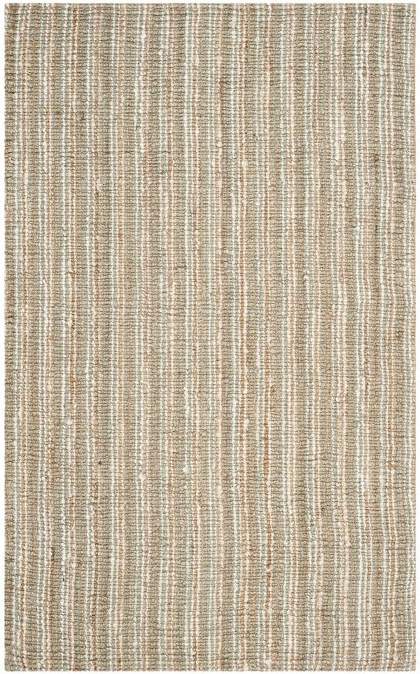 Natural Fiber N447  Hand Woven 100% Jute Pile Rug Sage / Natural