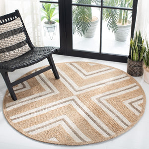 Safavieh Natural Fiber 886 Flat Weave Jute and Cotton with Latex Contemporary Rug NF886A-8