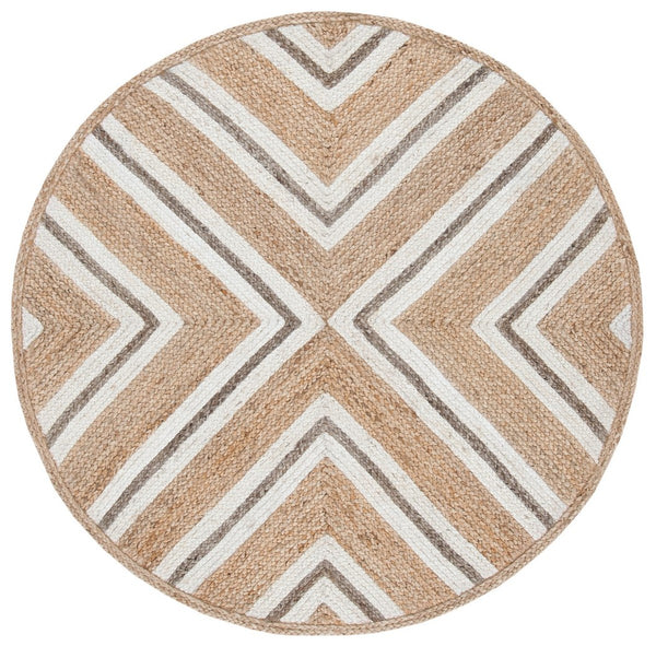 Safavieh Natural Fiber 886 Flat Weave Jute and Cotton with Latex Contemporary Rug NF886A-8