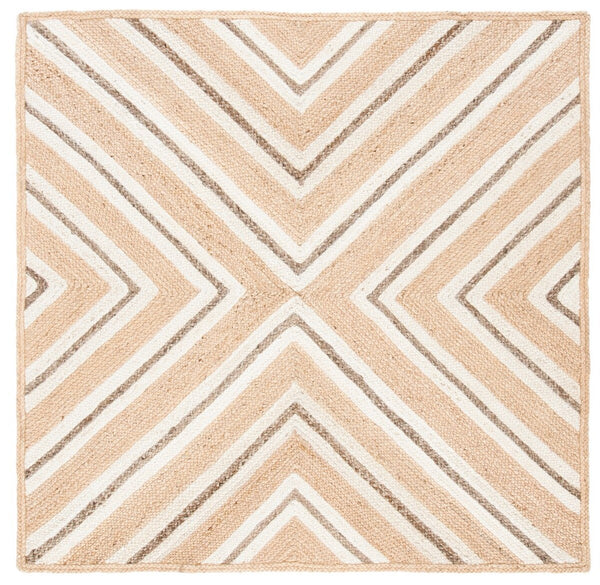 Safavieh Natural Fiber 886 Flat Weave Jute and Cotton with Latex Contemporary Rug NF886A-8