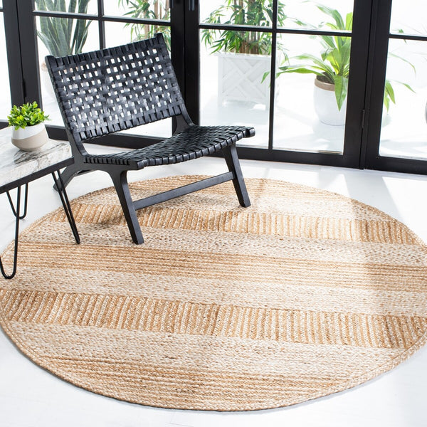 Safavieh Natural Fiber 887 Flat Weave Jute and Cotton with Latex Contemporary Rug NF887A-9